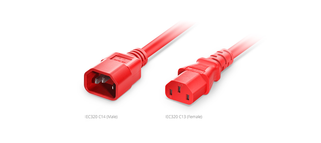 IEC60320 Power Cords IEC320 C14 to IEC320 C13 Power Extension Cord 
