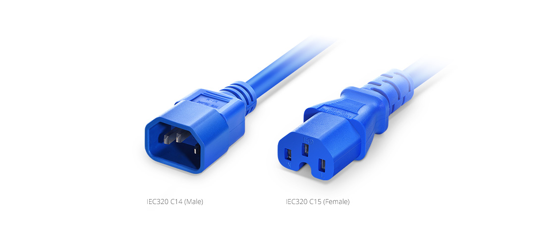 IEC60320 Power Cords IEC320 C14 to IEC320 C15 Power Extension Cord 