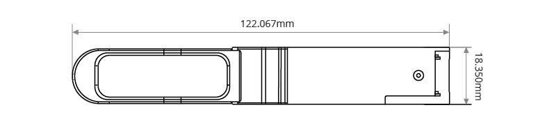 Dimensiones mecánicas de QSFP+