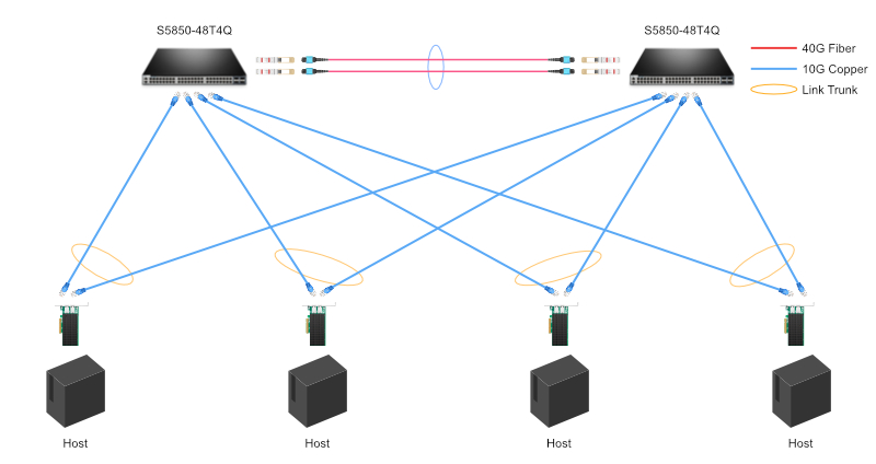 Figure 1 : Utilisation de la carte d'interface réseau-10GBASE-T NIC