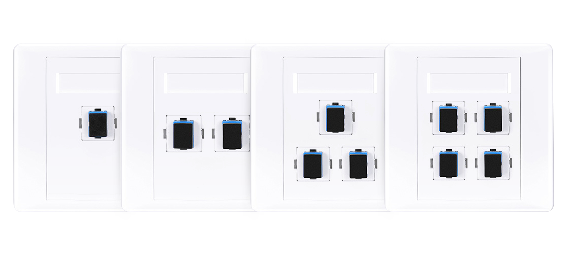 4Port SC Fiber Optic Wall Plate Outlet FS