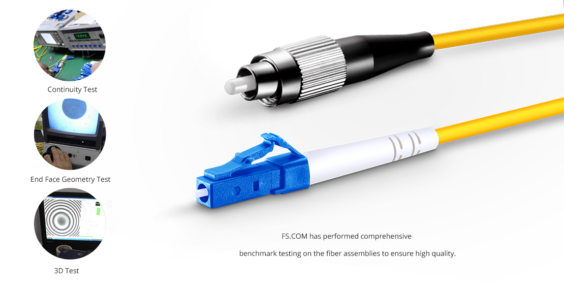 BlueOptics Câble De Brassage Fibre Optique Simplex SC-APC/E2000-APC Monomode 15 Mètres (15 M - 11