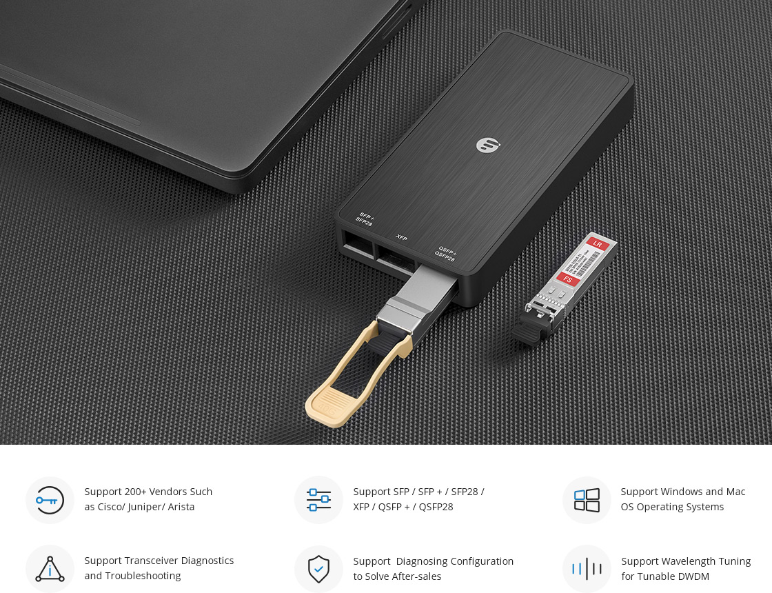 FS Box, MultiFunctional Transceiver Tool Kit, Support FS Transceivers