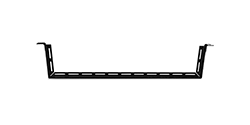 1U L-Shaped Horizontal Cable Lacer Bar