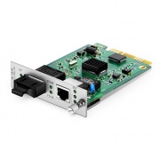 Convertisseur de Média Gigabit Ethernet Géré Centralisé, 1x 10/100/1000Base-T RJ45 vers 1x 1000Base-X SC Rainure, Double Fibre, 850nm 550m, Type de Carte Convertisseur de Média Gigabit Ethernet Géré Centralisé, 1x 10/100/1000Base-T RJ45 vers 1x 1000Base-X SC Rainure, Double Fibre, 850nm 550m, Type de Carte