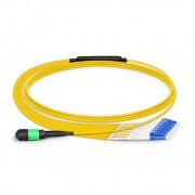 3m (10ft) MTP Femelle vers 6 LC UPC Duplex 12 Fibres Câble Breakout OS2 9/125 Monomode, Type A, Élite, LSZH, Jaune 3m (10ft) MTP Femelle vers 6 LC UPC Duplex 12 Fibres Câble Breakout OS2 9/125 Monomode, Type A, Élite, LSZH, Jaune