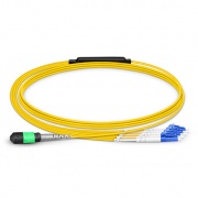 5m (16ft) MTP® (мама) - 4 LC UPC Breakout Патч-корд, 8 Волокон, 9/125 SM OS2 Duplex, Тип B, LSZH, Жёлтый 5m (16ft) MTP® (мама) - 4 LC UPC Breakout Патч-корд, 8 Волокон, 9/125 SM OS2 Duplex, Тип B, LSZH, Жёлтый