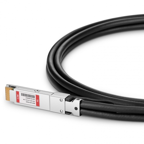 Cable Twinax de cobre de conexión directa pasivo (DAC) compatible genérico, 400G QSFP-DD 2.5m (8ft)