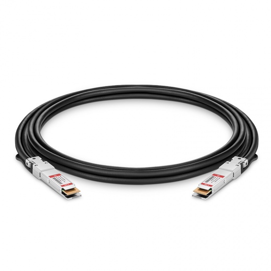 Cable Twinax de cobre de conexión directa pasivo (DAC) compatible genérico, 400G QSFP-DD 2.5m (8ft)