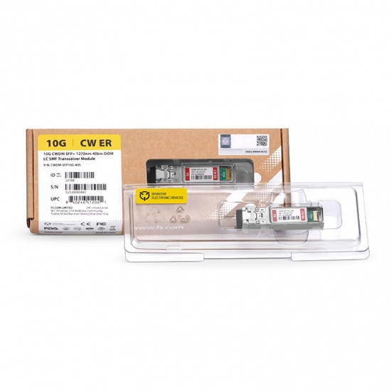 Ciena CWDM-SFP10G-1430-I Compatible 10G CWDM SFP+ 1430nm 40km Industrial DOM Duplex LC SMF Transceiver Module