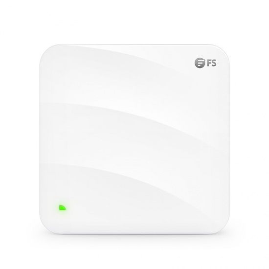 AP-W6T10000C, Wi-Fi 6 802.11ax 10 Gbps Wireless Access Point, Seamless Roaming & 4x4 MU-MIMO Three Radios, Manageable via FS Controller or Standalone (PoE Injector Included)