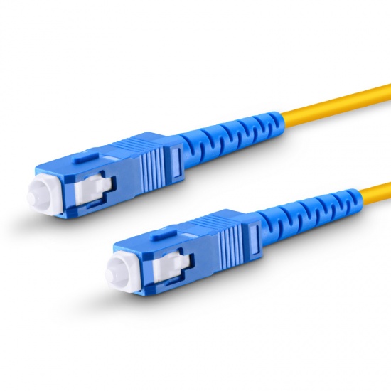 8m (26ft) SC UPC to SC UPC Simplex OS2 Single Mode PVC (OFNR) 2.0mm Fiber Optic Patch Cable