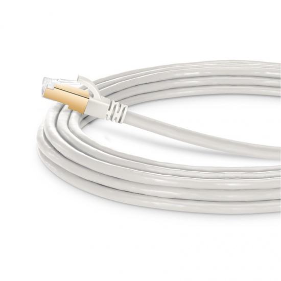 35ft (10.7m) Cat8 Snagless Shielded (SFTP) PVC CM Ethernet Network Patch Cable, Off-White