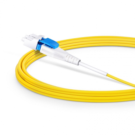 3m (10ft) Senko CS™ UPC to LC UPC Flat Clip Uniboot Duplex OS2 Single Mode PVC (OFNR) 2.0mm Fiber Optic Patch Cable, for 200/400G Network Connection