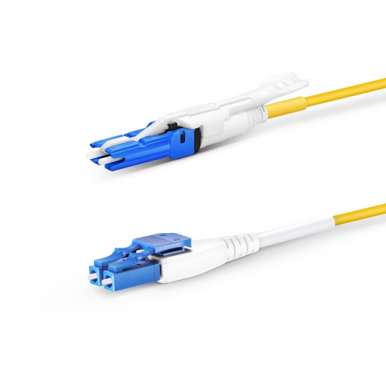 3m (10ft) Senko CS™ UPC to LC UPC Flat Clip Uniboot Duplex OS2 Single Mode PVC (OFNR) 2.0mm Fiber Optic Patch Cable, for 200/400G Network Connection