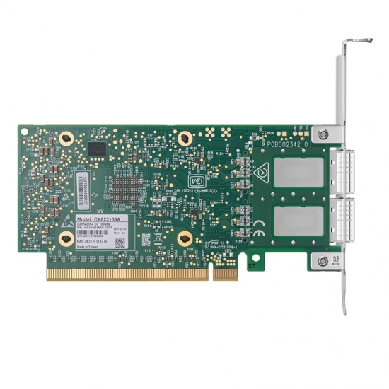 NVIDIA Mellanox MCX623106AN-CDAT ConnectX®-6 Dx EN Network Interface Card, 100GbE Dual-Port QSFP56, PCIe4.0 x 16, Tall&Short Bracket
