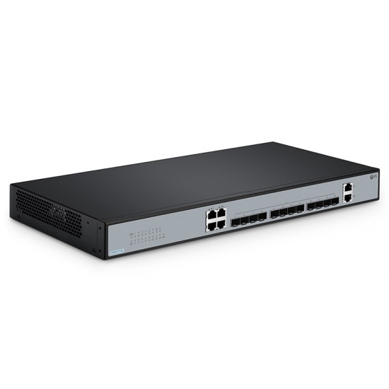 S3950-4T12S, switch Plus completamente administrable capa 2+ de 12 puertos Gigabit Ethernet, 4 x Gigabit RJ45, con 12 x enlaces ascendentes SFP+ 10Gb, compatible con MLAG