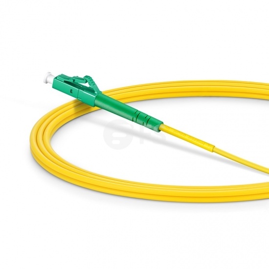 2m (7ft) LC UPC to LC APC Simplex OS2 Single Mode PVC (OFNR) 2.0mm Fiber Optic Patch Cable