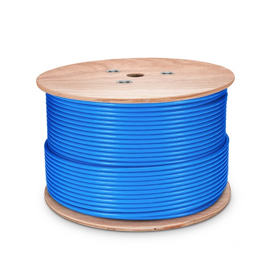 Cat6a Ethernet Solid Bulk Cable,1000ft, UTP, 23AWG, Blue - FS