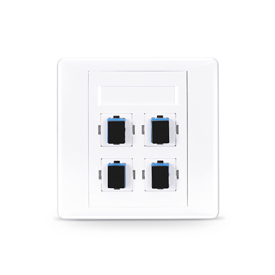 4Port SC Fiber Optic Wall Plate Outlet FS