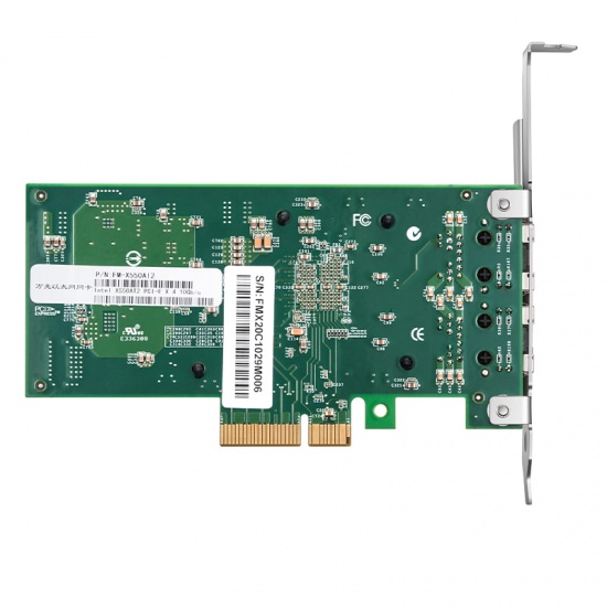 Intel X550-AT2-Based Ethernet Network Interface Card, 10GBase-T Dual-Port, PCIe 3.0 x 4, Tall&Short Bracket