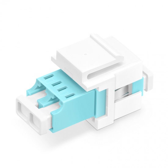 LC/UPC to LC/UPC Duplex OM3 Multimode Fiber Keystone Jack - FS