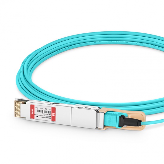 30m (98ft) FS for Mellanox Compatible 400G QSFP-DD to 2x200G QSFP56 Active Optical Breakout Cable
