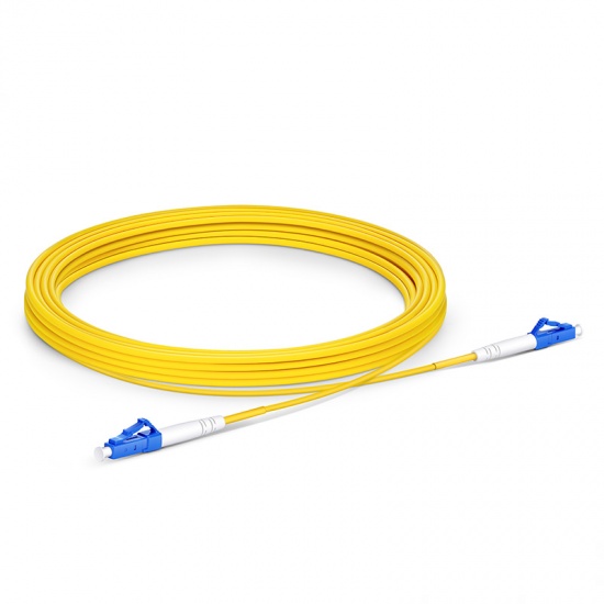 5m (16ft) LC UPC to LC UPC Simplex OS2 Single Mode PVC (OFNR) 2.0mm G.657.A2 Fiber Optic Patch Cable