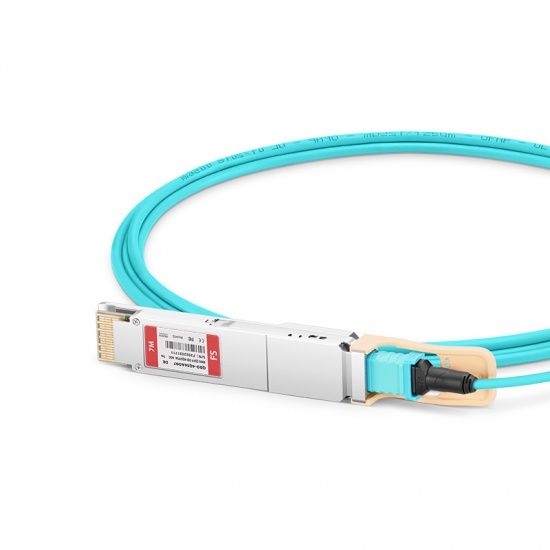 7m (23ft) Dell Compatible 400G QSFP-DD to 4x100G QSFP56 Active Optical Breakout Cable