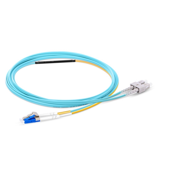 Customized OM3 Mode Conditioning PVC (OFNR) / LSZH Fiber Optic Patch Cable