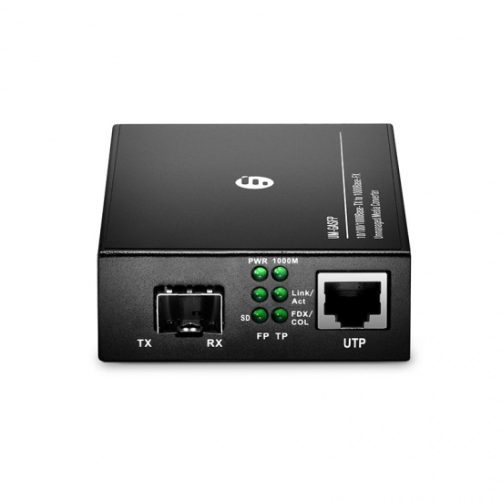 Unmanaged Fiber To Ethernet Gigabit Media Converter 10 100 1000base T To Sfp Slot Fs