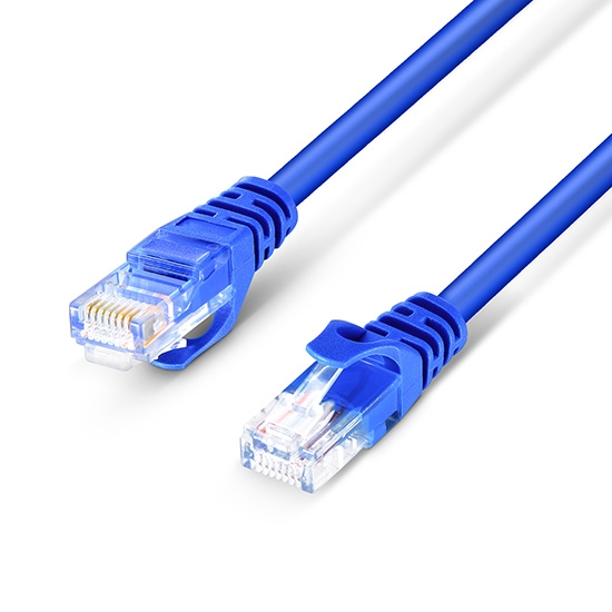 Pack of 50 Konnekta Cable Cat5e Blue Ethernet Patch Cable Bootless 10 Foot 
