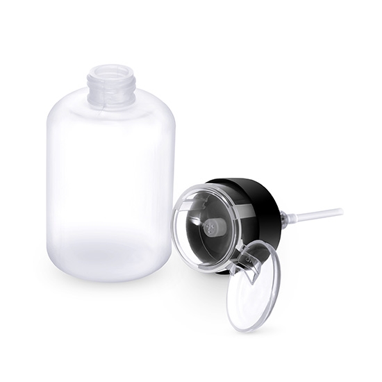 8 oz. Transparent Pump Leak Proof Alcohol Bottle