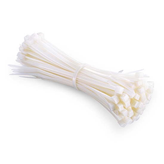 100pcs/Bag 4in.L x 0.1in.W Self-Locking Nylon Cable Ties-White