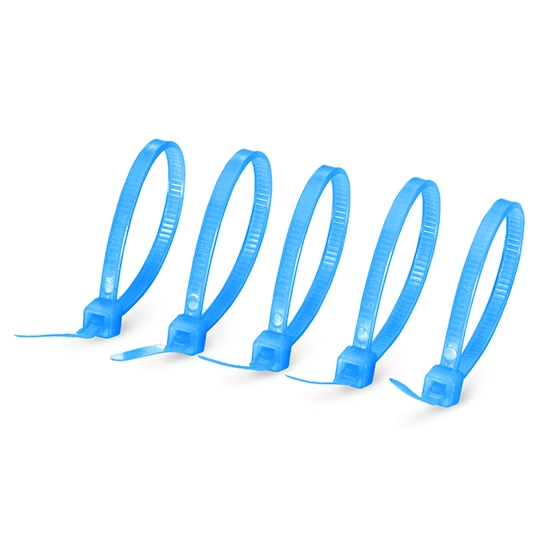 100pcs/Bag 8in.L x 0.2in.W Self-Locking Nylon Cable Ties-Blue