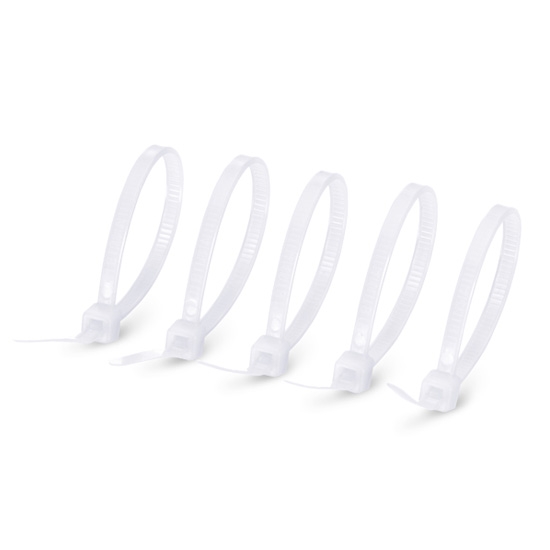 100pcs/Bag 8in.L x 0.2in.W Self-Locking Nylon Cable Ties-White