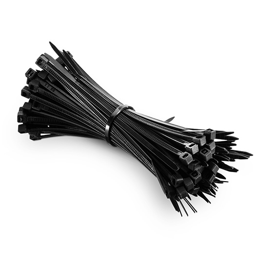 100pcs/Bag 8in.L x 0.2in.W Self-Locking Nylon Cable Ties-Black