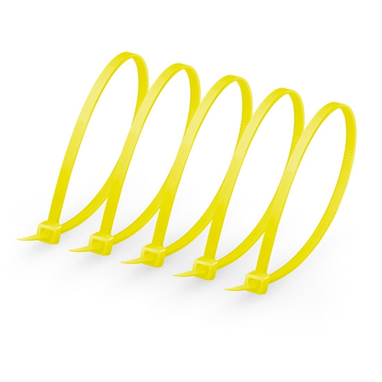 100pcs/Bag 4in.L x 0.1in.W Self-Locking Nylon Cable Ties-Yellow