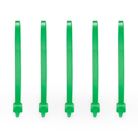 100pcs/Bag 4in.L x 0.1in.W Self-Locking Nylon Cable Ties-Green