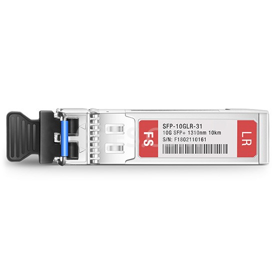 Dual-Rate 1000BASE-LX and 10GBASE-LR SFP+ 1310nm 10km DOM LC SMF Transceiver Module for FS Switches
