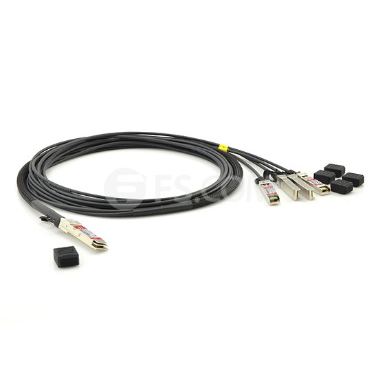Cisco QSFP-4SFP10G-CU5M Compatible 40G QSFP to 4x10G SFP 16ft Passive Direct Attach Copper Breakout Cable LODFIBER 5m 