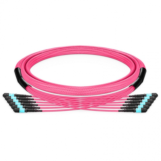 Cable troncal de fibra óptica OM4 multimodo 12 fibras MTP® 8-144 fibras personalizado - 3.0mm