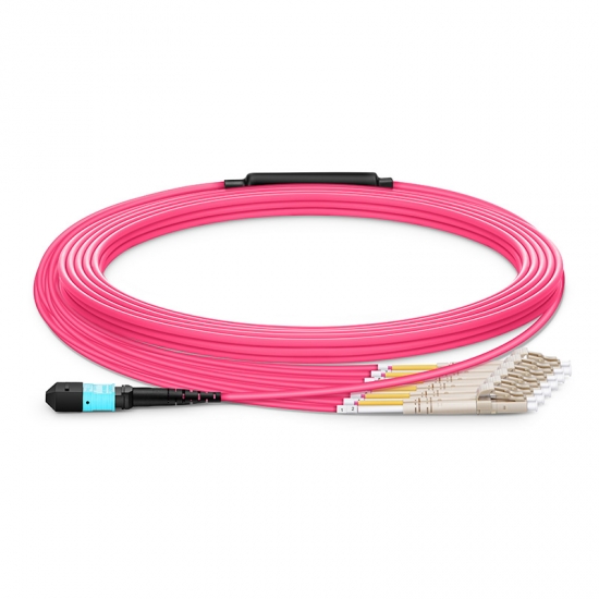 Customized 8-144 Fibers MTP®-12 OM4 Multimode Elite Breakout Cable