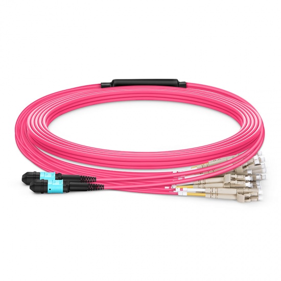 Customized 8-144 Fibers Senko MPO-12 OM4 Multimode Elite Breakout Cable