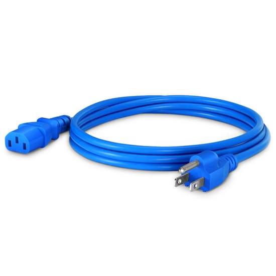 6ft (1.8m) NEMA 5-15P to IEC320 C13 18AWG 125V/10A Power Cord, Blue