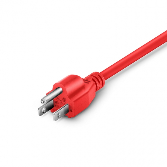 6ft (1.8m) NEMA 5-15P to IEC320 C13 18AWG 125V/10A Power Cord, Red