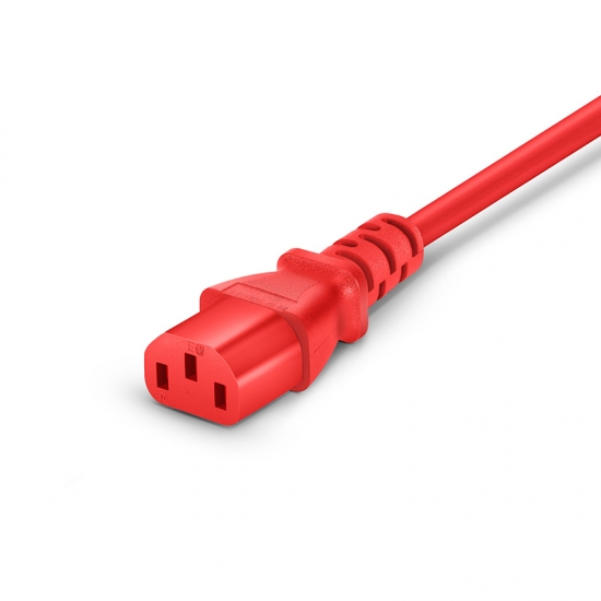 6ft (1.8m) NEMA 5-15P to IEC320 C13 18AWG 125V/10A Power Cord, Red