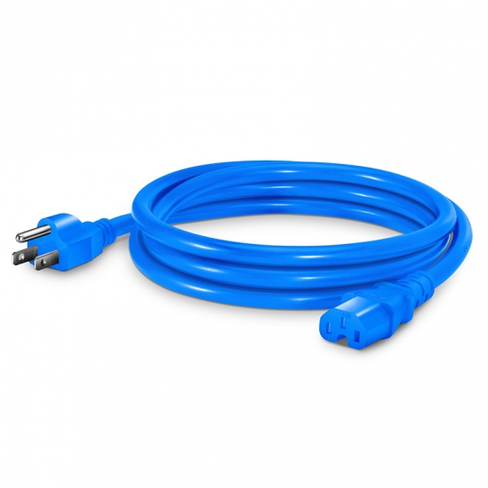 6ft (1.8m) NEMA 5-15P to IEC320 C15 14AWG 125V/15A Power Cord, Blue