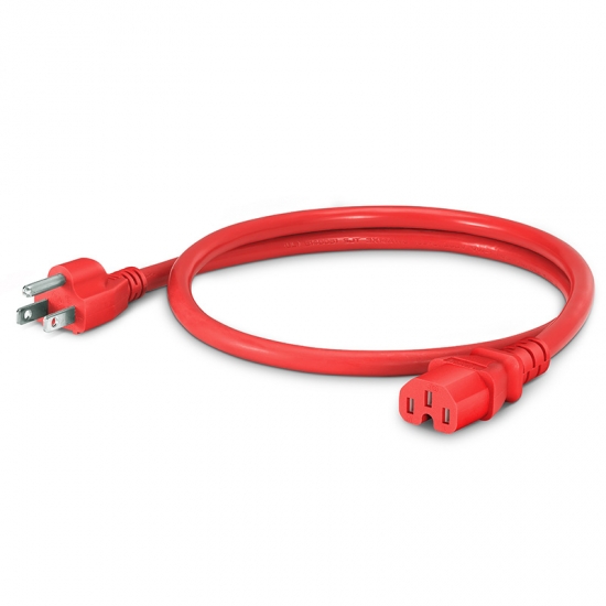 3ft (0.9m) NEMA 5-15P to IEC320 C15 14AWG 125V/15A Power Cord, Red