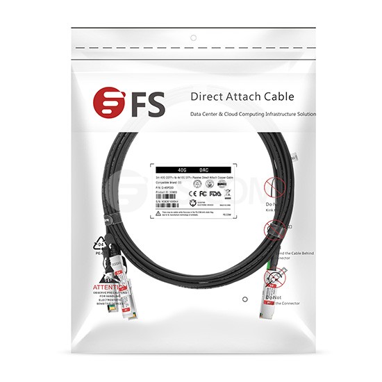 Cable Breakout de conexión directa pasivo de cobre compatible con Arista Networks CAB-Q-S-1M, 40G QSFP+ a 4x10G SFP+, 1m (3ft)